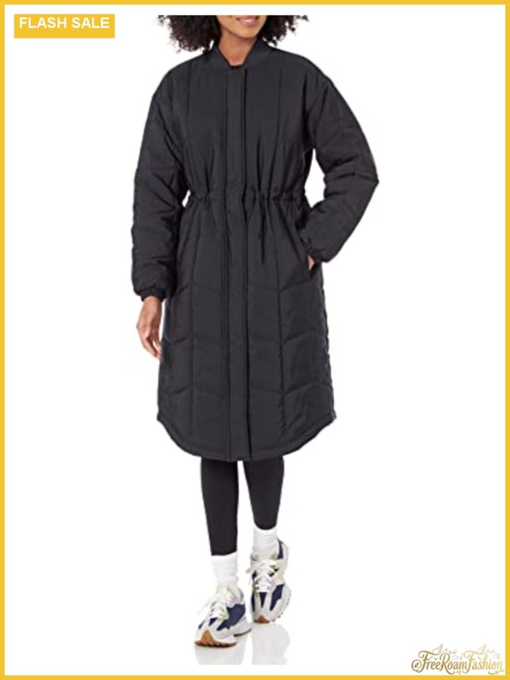 Oversized Quilted Coat Water-Resistant Polyester Taffeta Winter Jacket